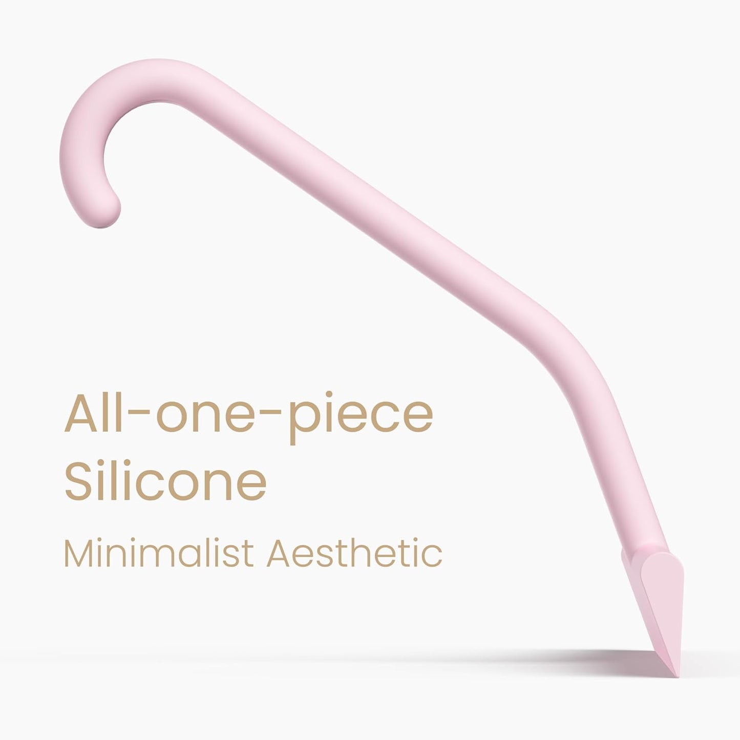 dancemoon JustHang Shower Squeegee for Glass Doors, All-one-Piece Silicone with Built-in Hook Design for Easy Hanging and Cleaning, 10 Inch Pink