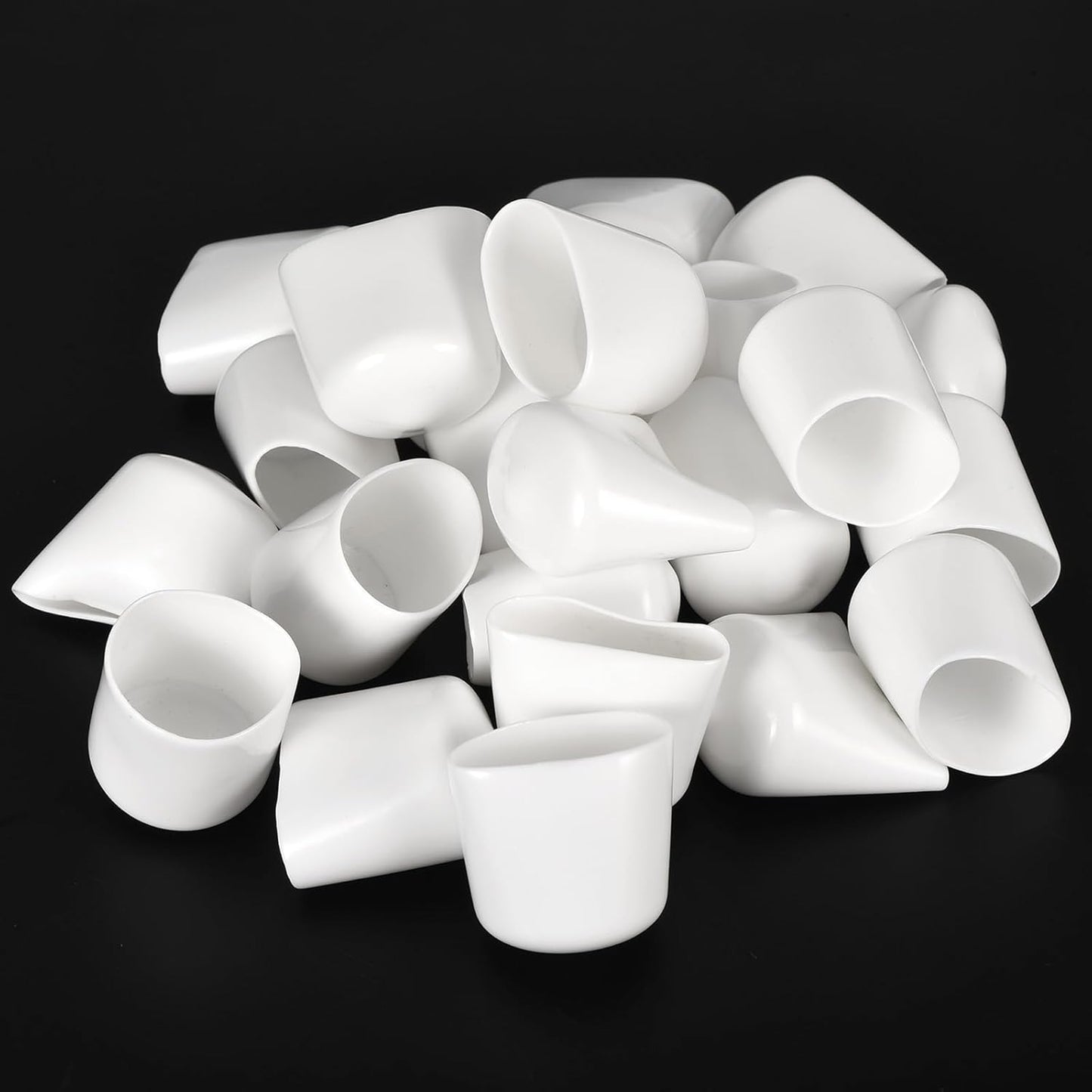 uxcell 20pcs Rubber End Caps 27mm ID Vinyl Round End Cap Cover Screw Thread Protectors White