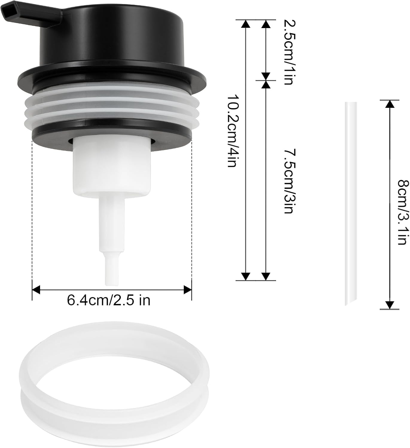 Foam Soap Dispenser Pump 2pcsHead Replacement Spare Plastic Pump Bathroom Countertop