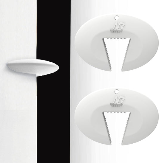 Door Pinch Guard and Door Slam Stopper, Durable Silicone Door Finger Pinch Guard, Prevents Finger Pinch Injuries, Slamming Doors, Door Safety for Kids, 2 Packs White Basic.