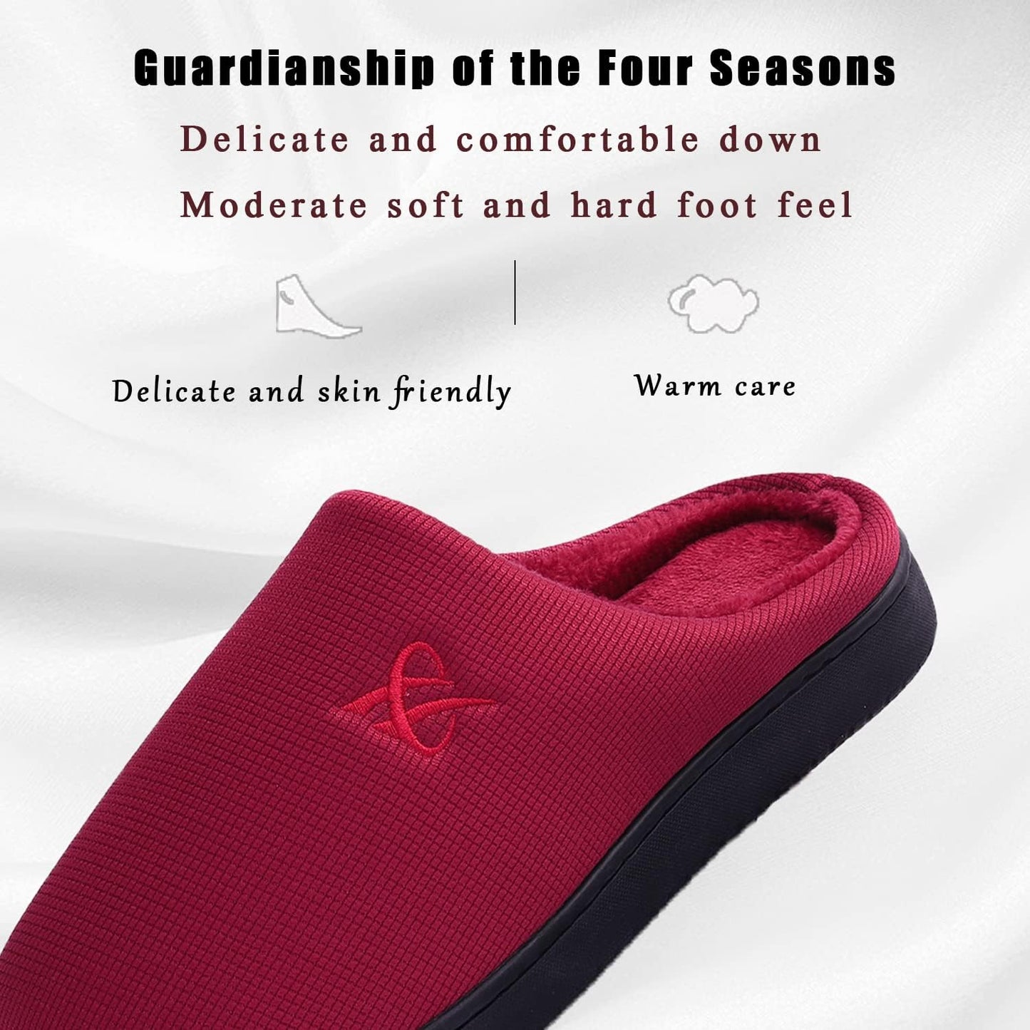 Memory Foam Slippers for Women's and Men's Casual House Shoes