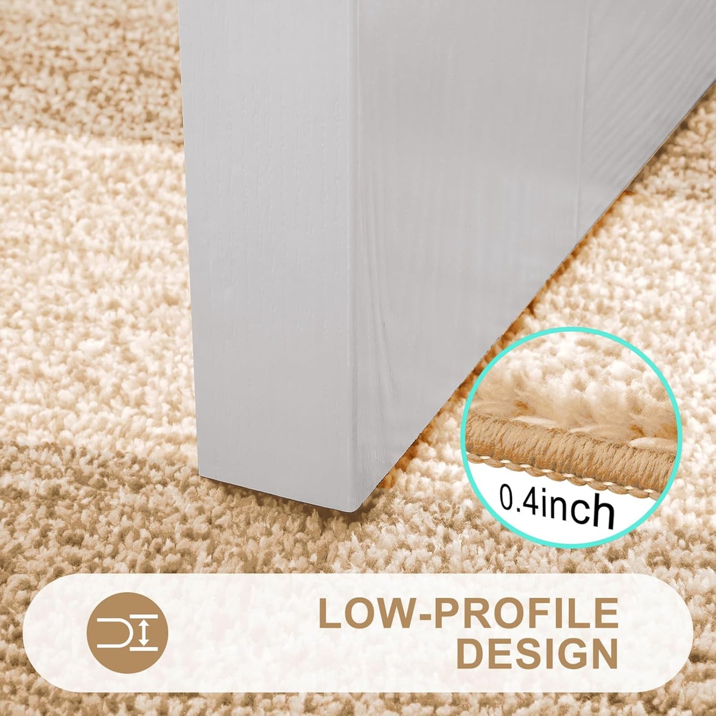 Kitinjoy Indoor Outdoor Door Mat, 36x24 Non-Slip Absorbent Dirt Trapper, Low-Profile Washable Inside Entrance Front Floor Mat, Sturdy Soft Entry Doormats for Entryway, Beige