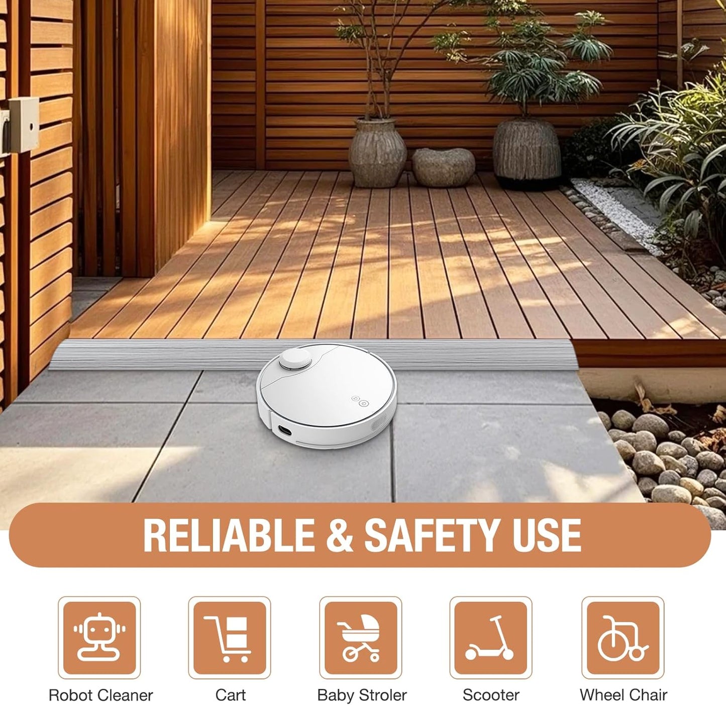 Floor Transition Strip Self Adhesive Vinyl Door Threshold for Doorways Carpet Edging Trim Overlap Edge Reducer for Laminate Floor, Carpet, Tile (Light Gray Wood Grain, 1/5" to 2/5", 3.3Ft)