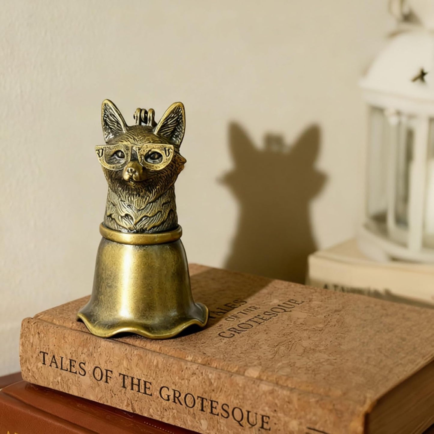 Professor Fox Candle Snuffer - Dr. Rusty Ponder with Glasses, Vintage Gunmetal Flame Extinguisher Tool for Candle Lovers