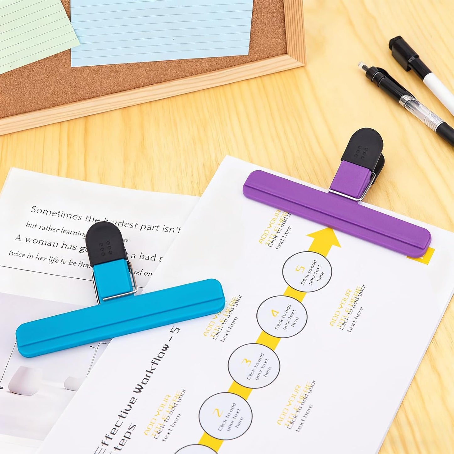 Chip Clips, 12 Pack Large Food Clips, Snack Bag Clip, Plastic Heavy Duty Seal Grips for Food Storage, Home, Office and More(6 x 3.5 Inch)