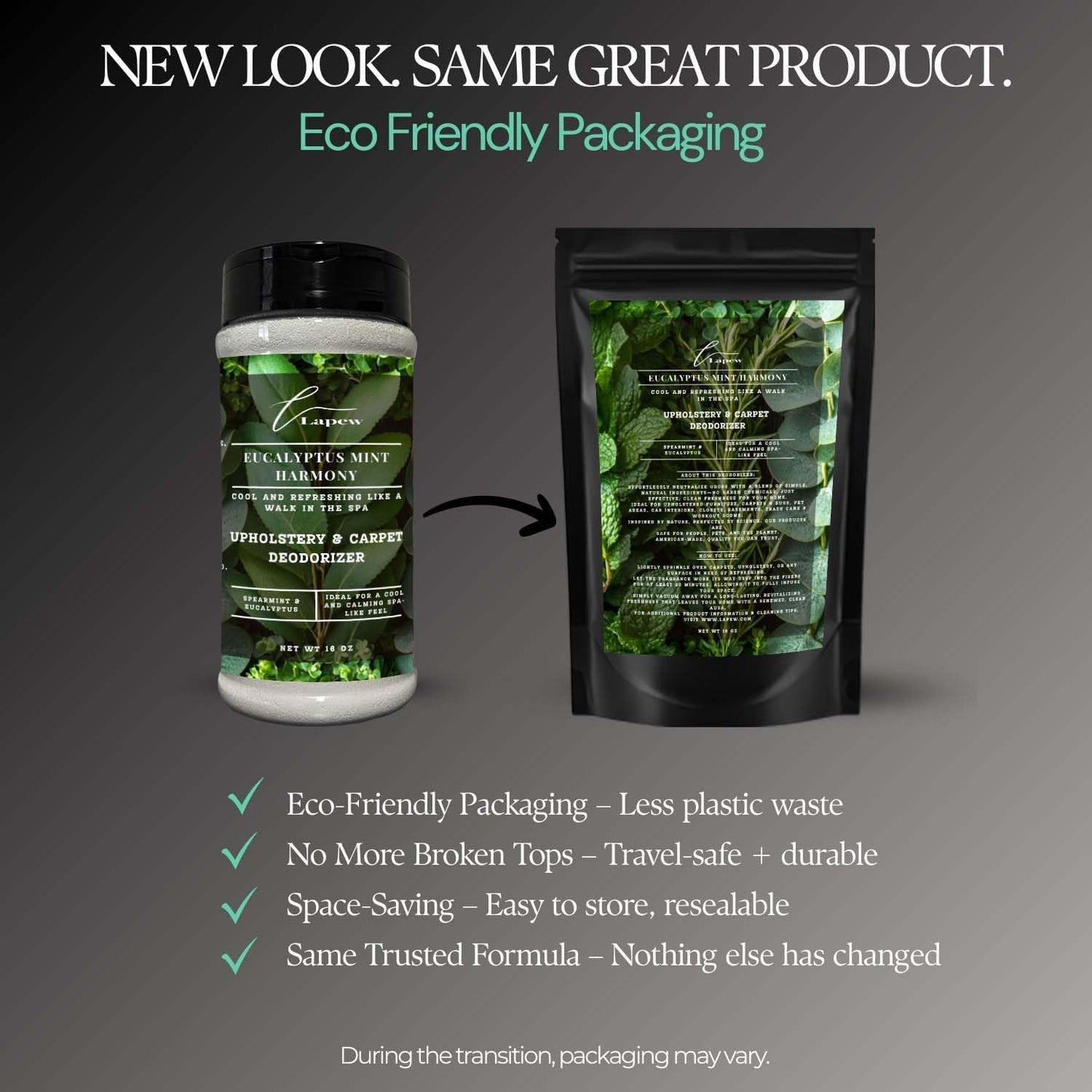 Eucalyptus Mint Harmony Carpet Freshener Powder: Powerful Odor Eliminator for Home, Upholstery Deodorizer, Carpet Deodorizer, Pet Urine, Cat Litter Box - Eucalyptus Spearmint Fragrance