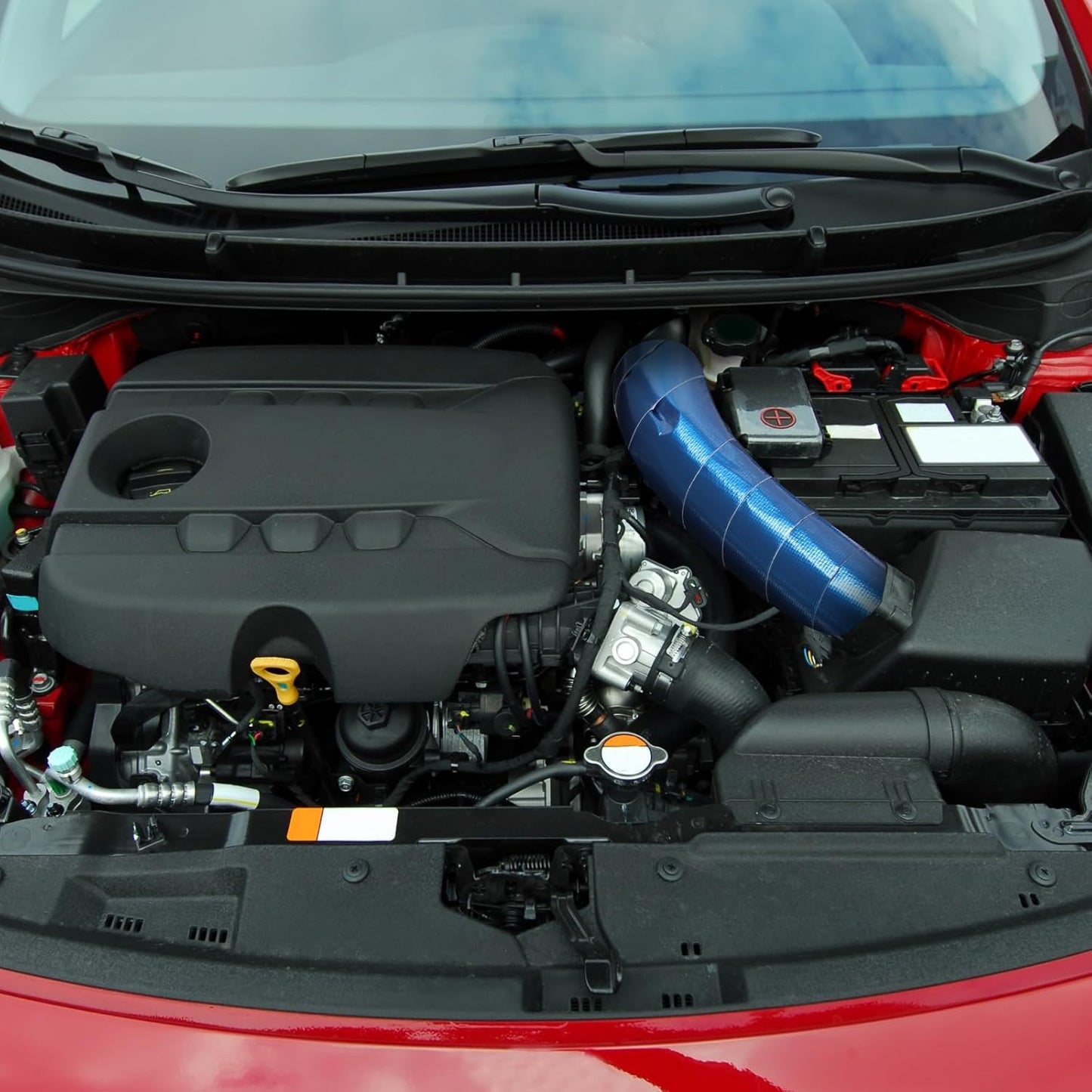 Zonon 2 Rolls Aluminum Foil Tape Heat Shield Tape Barrier Adhesive Reflective Fiberglass Thermal Insulation Reflective Material High Temp Protection(Blue,2 Inch X 32.8 ft)