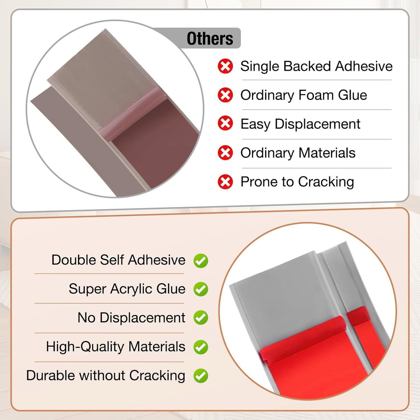 Floor Transition Strip Self Adhesive Vinyl Door Threshold for Doorways Carpet Edging Trim Overlap Edge Reducer for Laminate Floor, Carpet, Tile (Light Gray Wood Grain, 1/5" to 2/5", 3.3Ft)