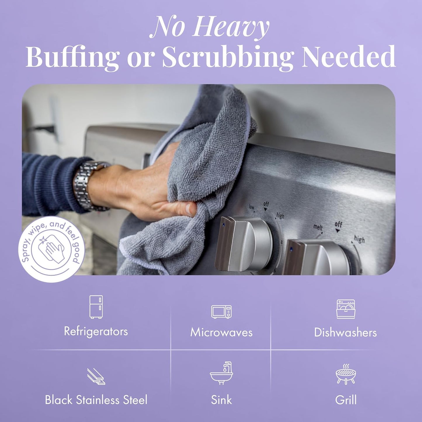 Therapy Stainless Steel Cleaner Bulk Refill - 64 oz. - Streak-Free, Removes Fingerprints and Water Marks from Appliances and Grills