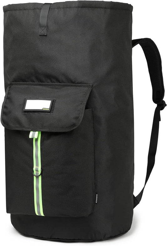 laundry bag backpack,extra-large heavy duty laundry bags,laundry backpack for college students,drawstring closure (Black Laundry Backpack Bag)