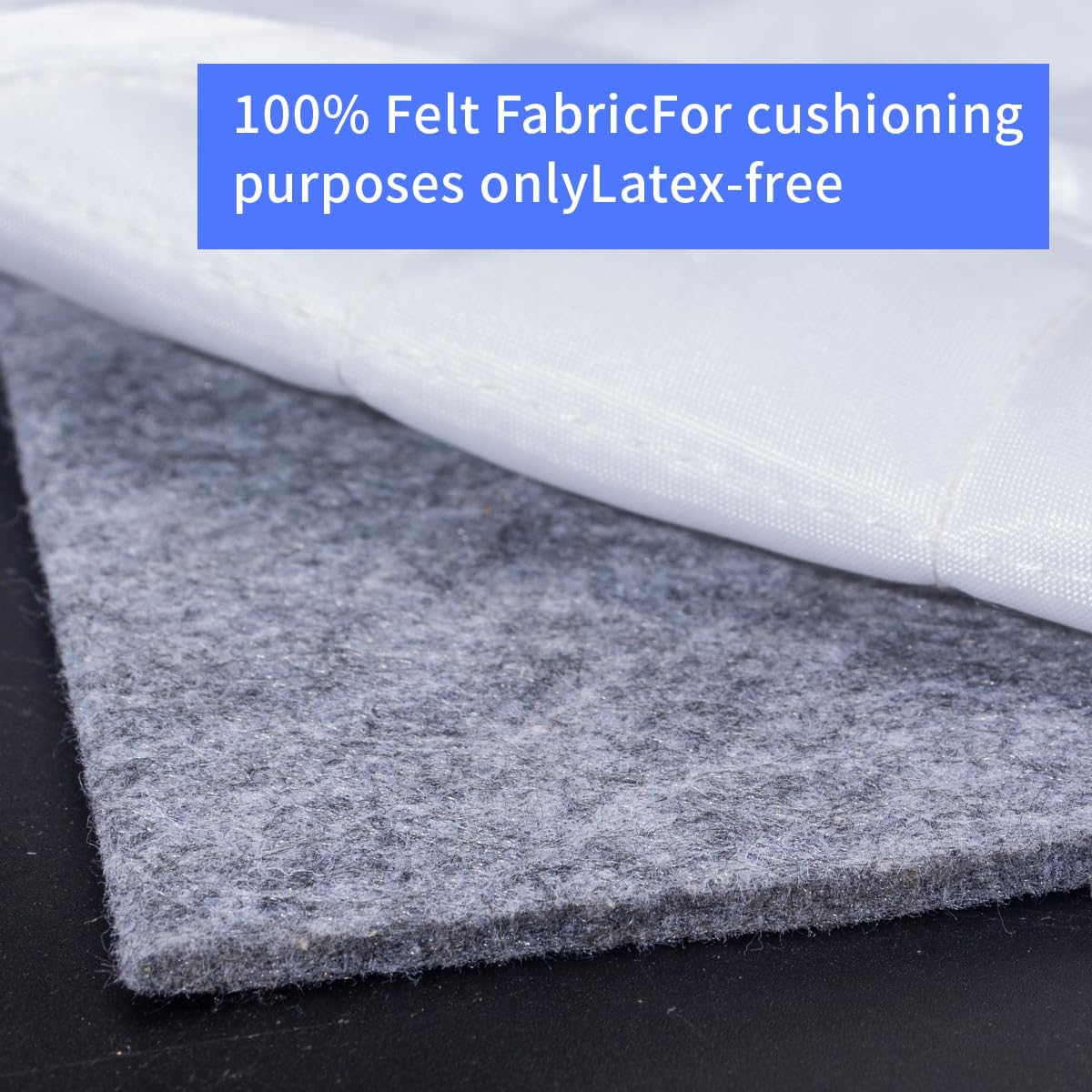 Felt Rug Pad, 8x10 Ft Extra Large Area Rug Cushioned Carpet Pad, Thick Felt Rug Pads for All Floors, Felt Pad for Under Area Rugs Hardwood Floors, Keep Rug in Place Soft