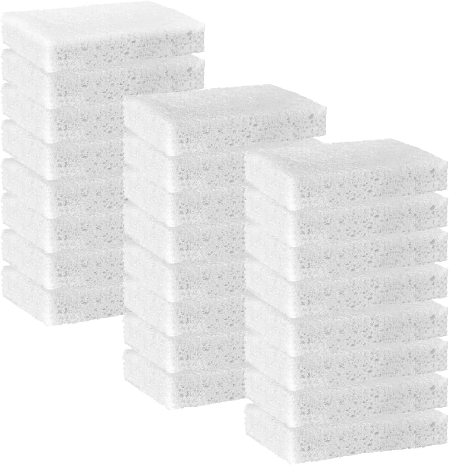 YoleShy 24 Pack White Sponges Kitchen Natural Compressed Cellulose Sponges for Dishes Non Scratch for Household Cookware Bathroom Cars Soft Super Absorbent Reusable