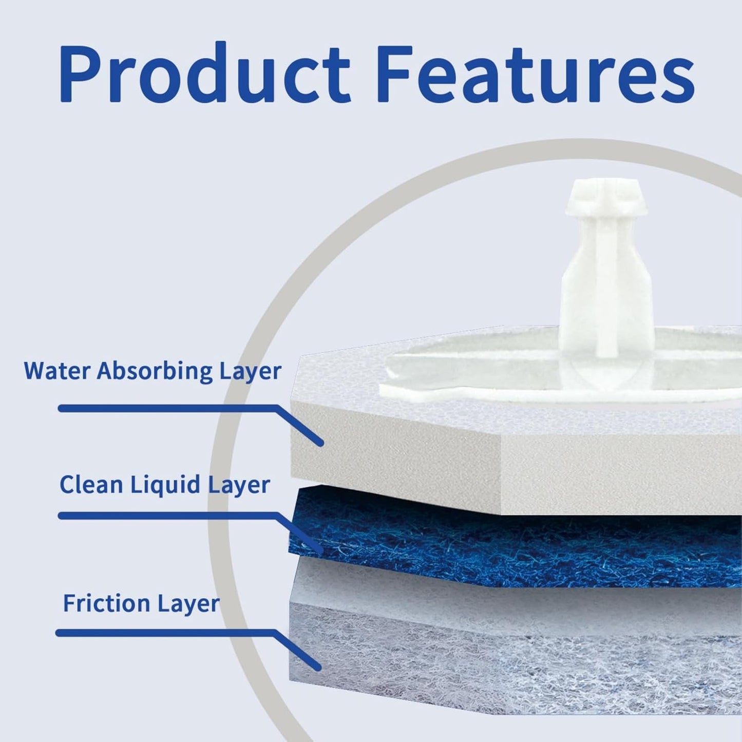 Aimery 100 Counts Blue Disposable Toilet Bowl Cleaning Refills Make Toilet And Bathroom Be Fresh(100, Blue)