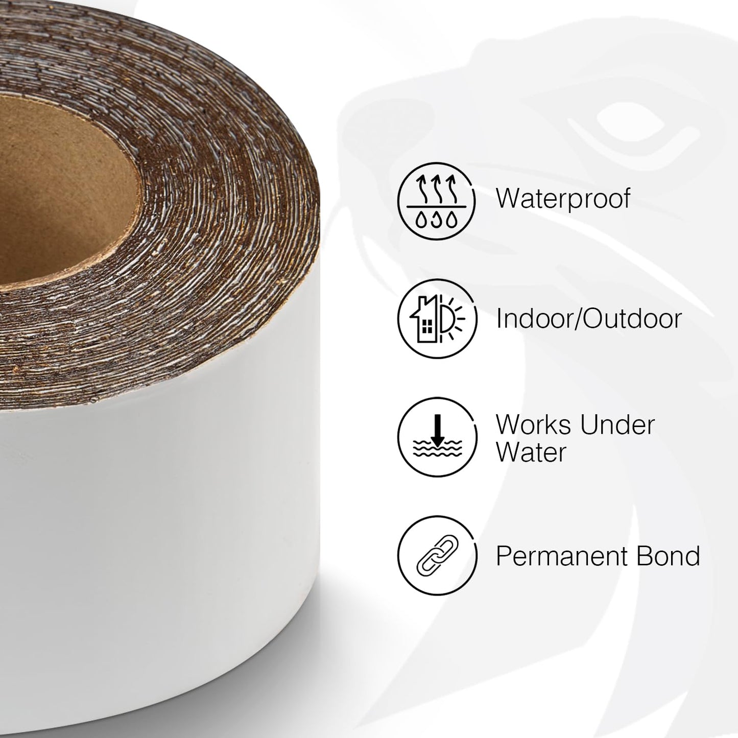 White RV Roof Sealant Tape, 4" x 50' Waterproof Repair Seal Tape – Extra Thick, UV-Resistant, Weatherproof Patch for Permanent Leak Sealing on RVs, Trailers, and Mobile Homes