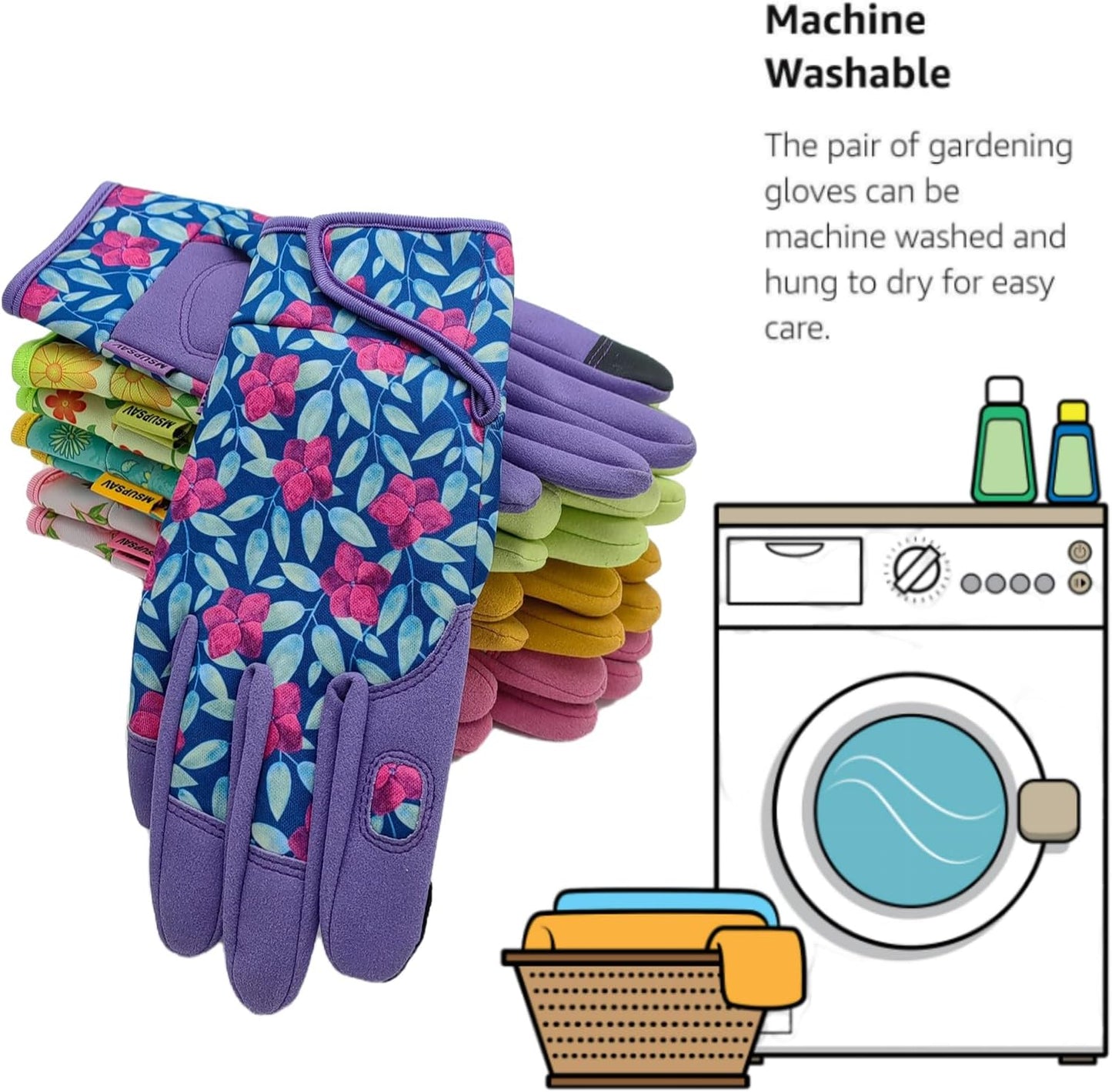 Thorn Proof&Puncture Resistant Gardening Gloves with Grip,Garden Gloves for Women, Leather Work Gloves,Gifts