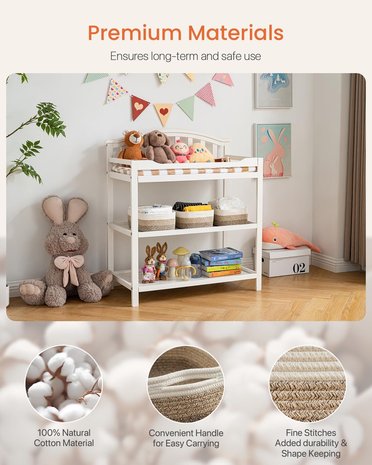 Small Woven Basket, 12 x 8 x 4.5 Inches, Storage Basket for Organizing, Cute Small Rope Shelf Closet Cube Storage Bins Baskets for Shelves, Dog Toy Gift Baskets Empty, 3 Pack Gradient Brown