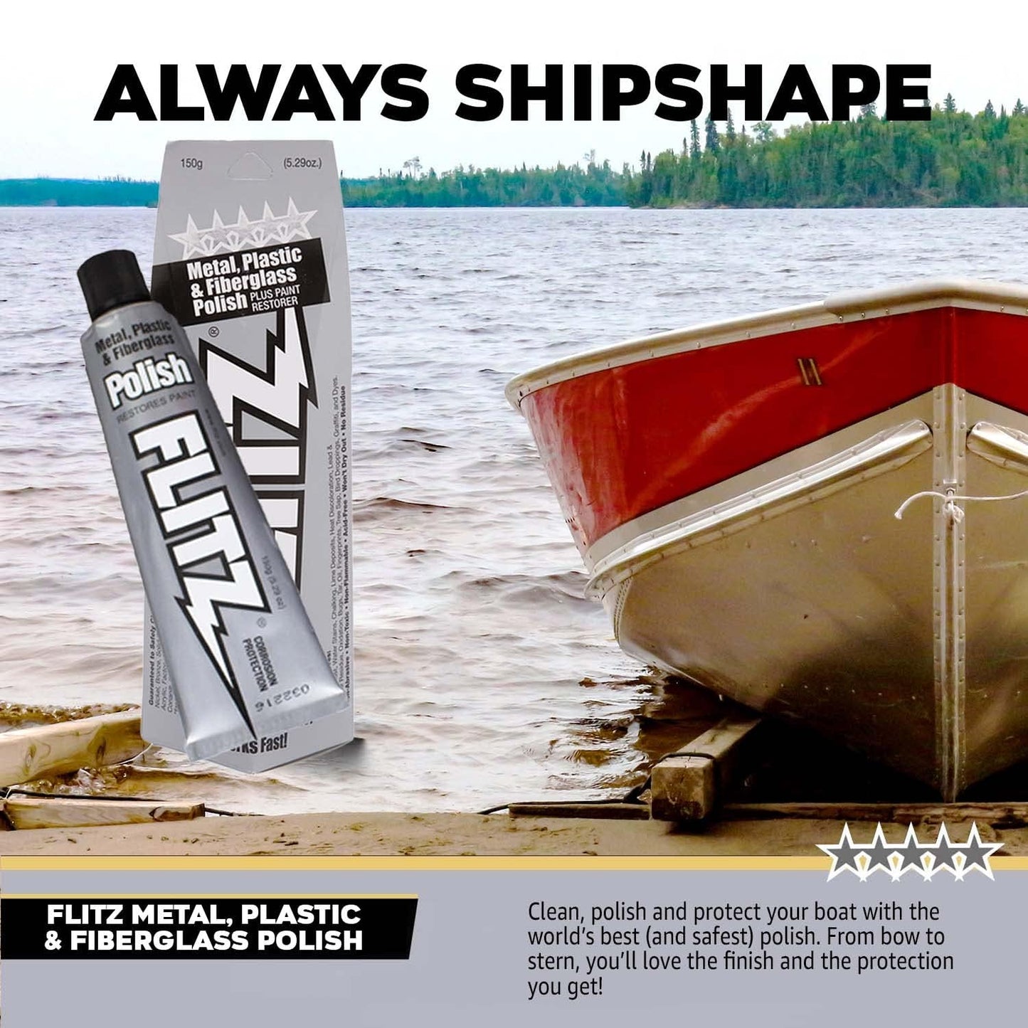 Flitz Multi-Purpose Metal Polish Paste - 5.29oz Tube of USA-Made Chrome Polish - Works on Stainless Steel, Aluminum, Plastic, Jewelry and Cars - Non-Abrasive Cleaner & Rust Remover (40 Pack)