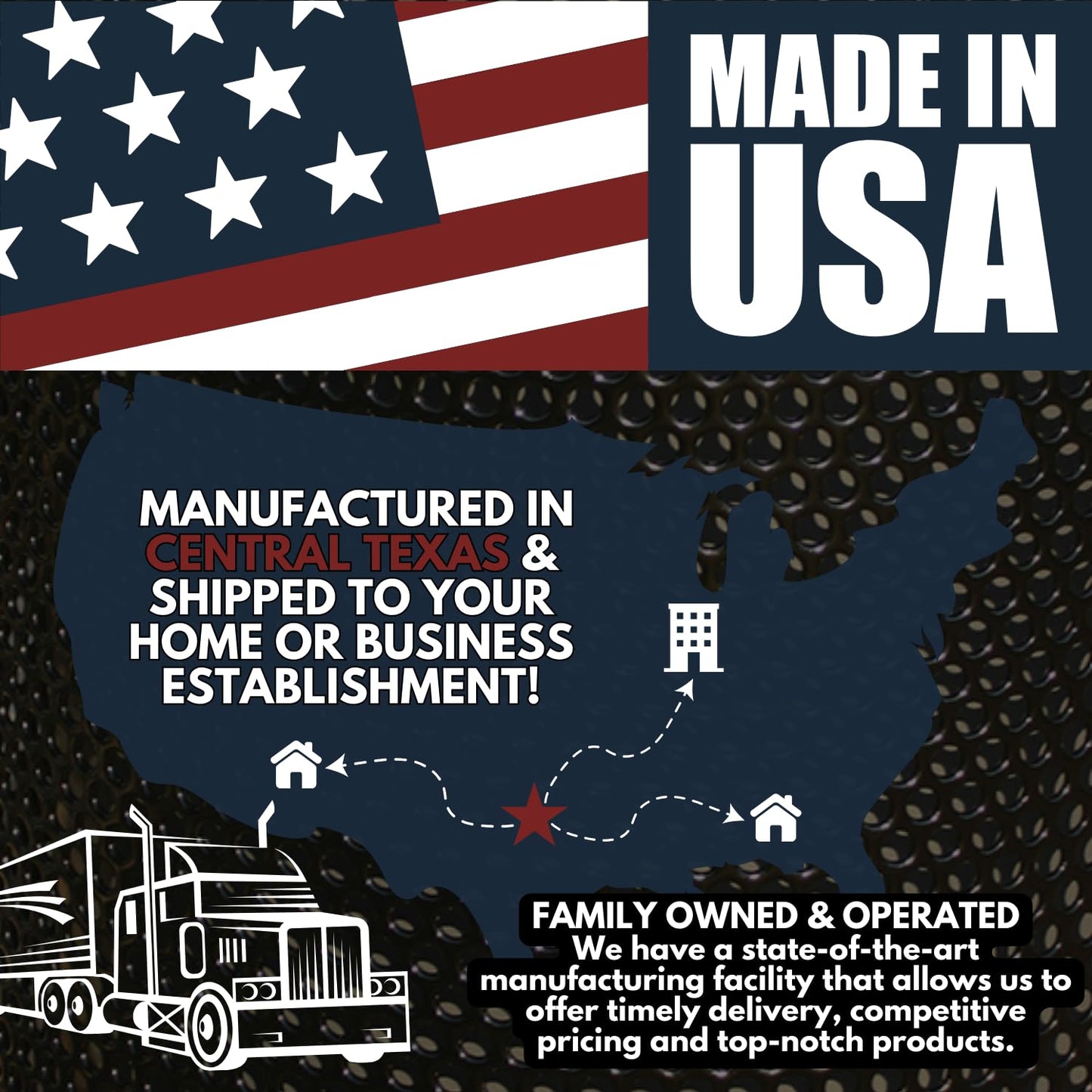 COATEDOUTDOORFURNITURE RDT-P-TXTDBL Heavy Duty Round Trash Receptacle with Dome Top, Liner Included, 32 Gallon, Textured Dark Blue, Made in America