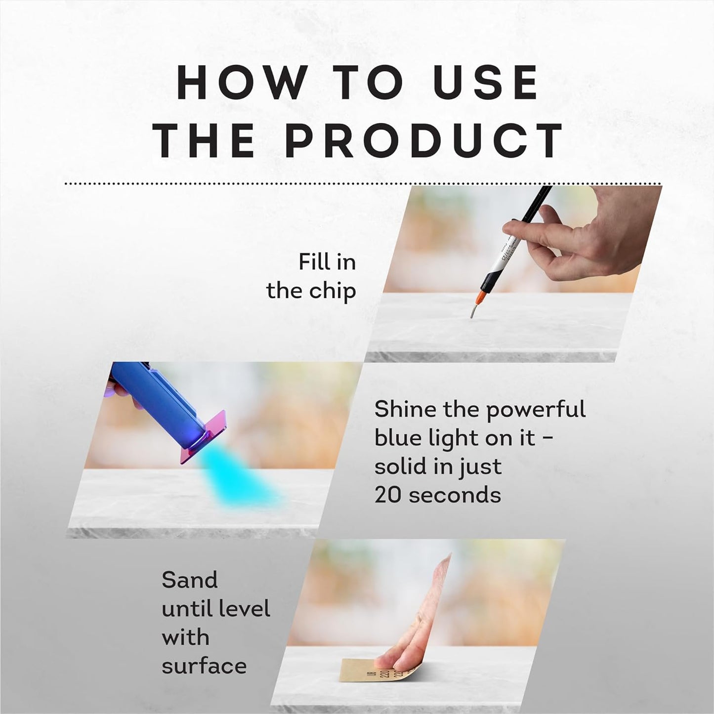 Refill for White Surface Repair Kit - Fix Chips & Defects in Minutes | Restore Tiles Bathroom Fixtures and Countertops with Ease | for Porcelain Fiberglass Corian Acrylic Ceramic Enameled and More