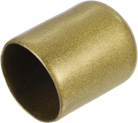 uxcell 20pcs Rubber End Caps 17mm ID Vinyl Round Tube Bolt Cap Cover Thread Protectors Gold