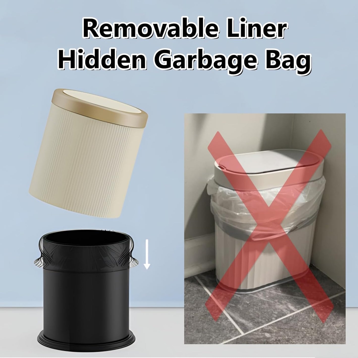 URALFA Automatic Motion Sensor Bathroom Trash Can with Lid, 10.5 Liter / 2.8 Gallon Touchless Trash Bin, Smart Dog Proof Garbage Can, Small Waste Basket for Toilet, Office, Bedroom (Green)