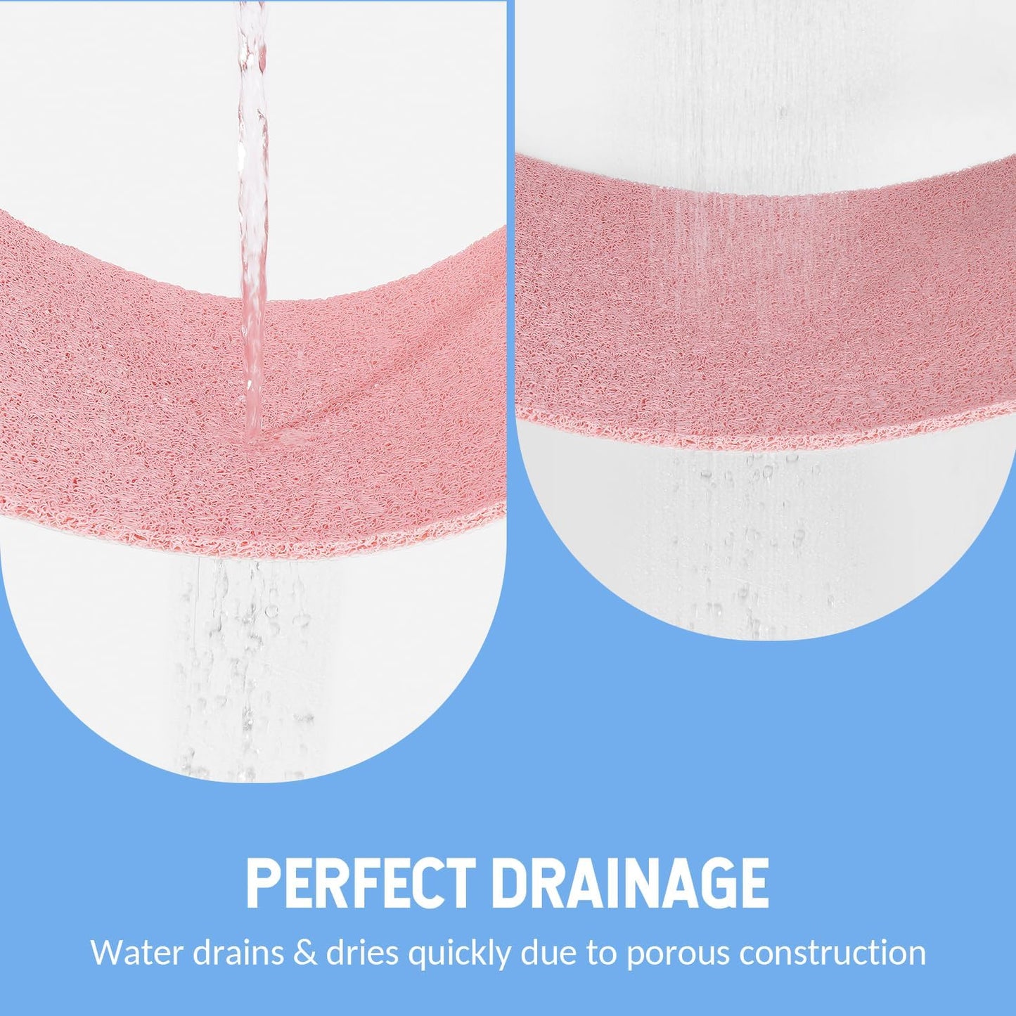 Non-Slip Bathtub Mat, Anti Slip Shower Mat, Fast Drying Bathtub Mats, Foot Scrubber Mat, Anti Slip Mat for Tub, Floor, Bathroom, Kitchen, Home, Hotel (Pink 40"×16")