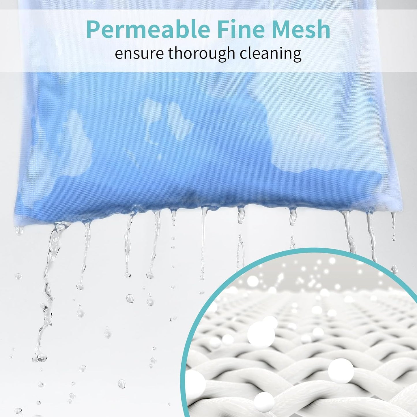 OTraki 12x16 Inch Mesh Laundry Bag 2 Pack Small Lingerie Sock Bag Washing Machine Soft Fine Mesh Zipper Laundry Bra Underwear Wash Bag for Home Travel White