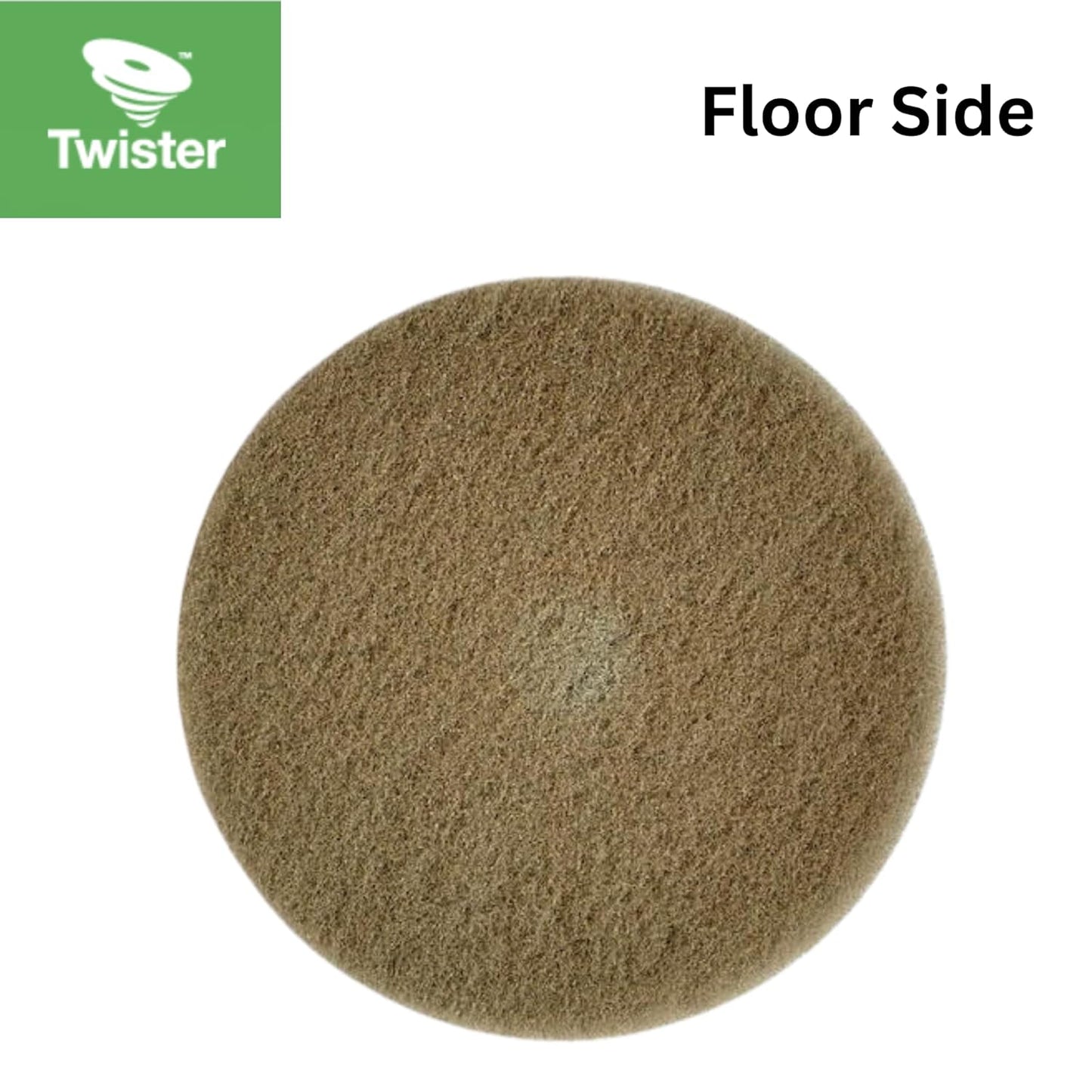 Diversey DD1229107 TASKI Twister Intellipad Diamond Coated Floor Machine Cleaning Pad, Made in USA, Burnish to High Super Gloss Finish, Grey/Brown, 14-inch (Pack of 2)