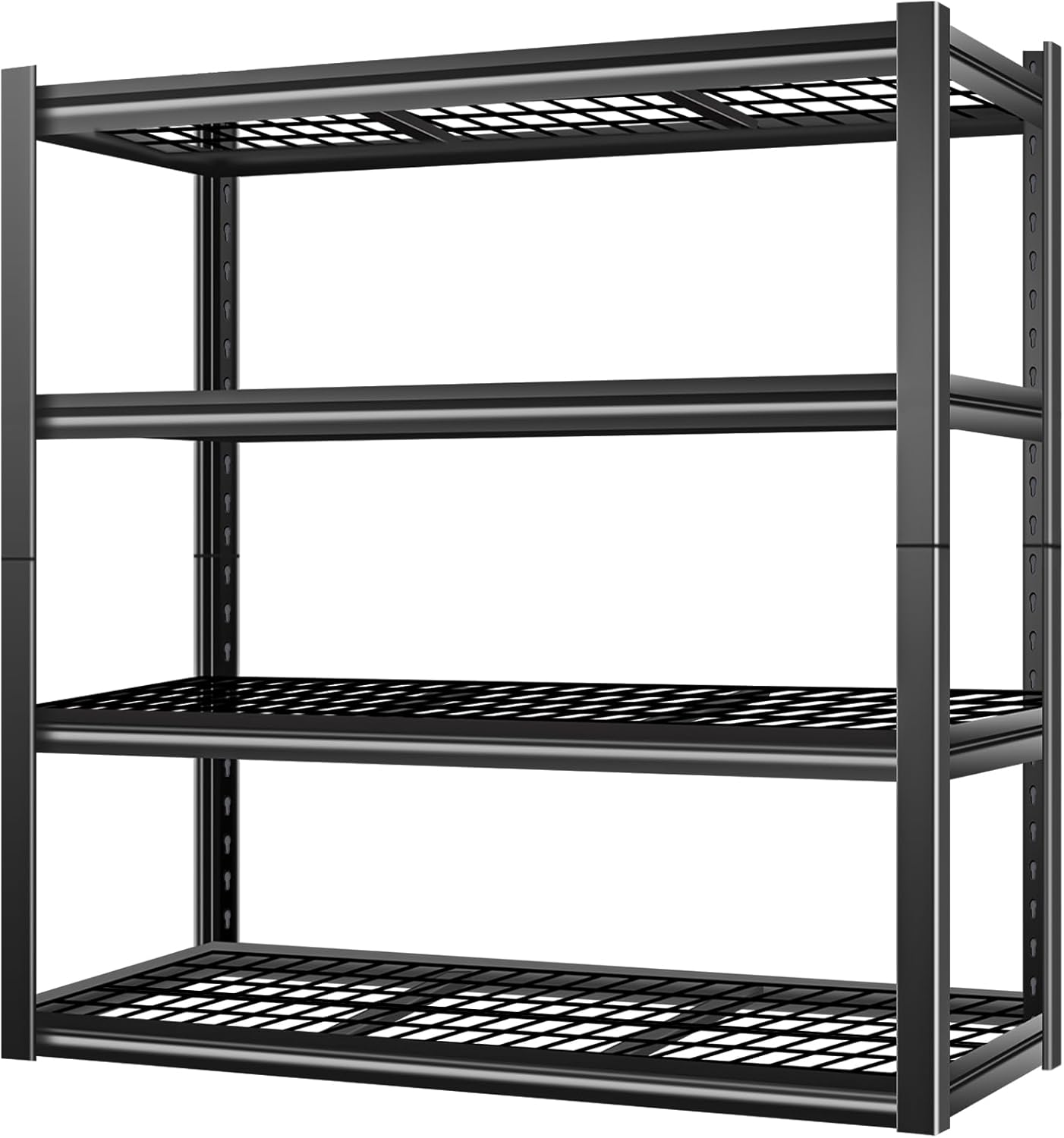 BILT HARD 46" W x 24" D x 72" H Heavy Duty Garage Shelving, 4-Tier Industrial Metal Shelving Units with Adjustable Shelf, Steel Utility Shelves for Warehouse, Garage