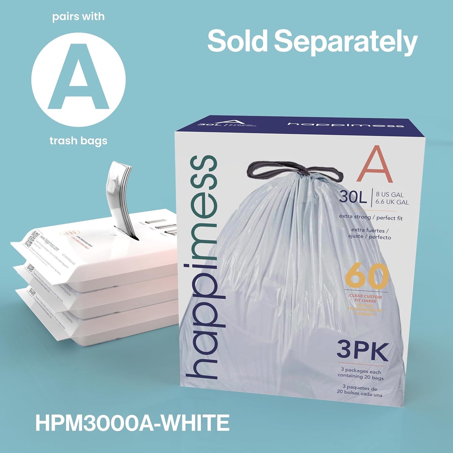 happimess HPM1007B Betty Retro 8-Gallon Step-Open Trash Can with Soft-Close Lid, Fingerprint Resistant, Modern, Minimalistic for Home, Kitchen, Laundry Room, Office, Bedroom, Bathroom, Black