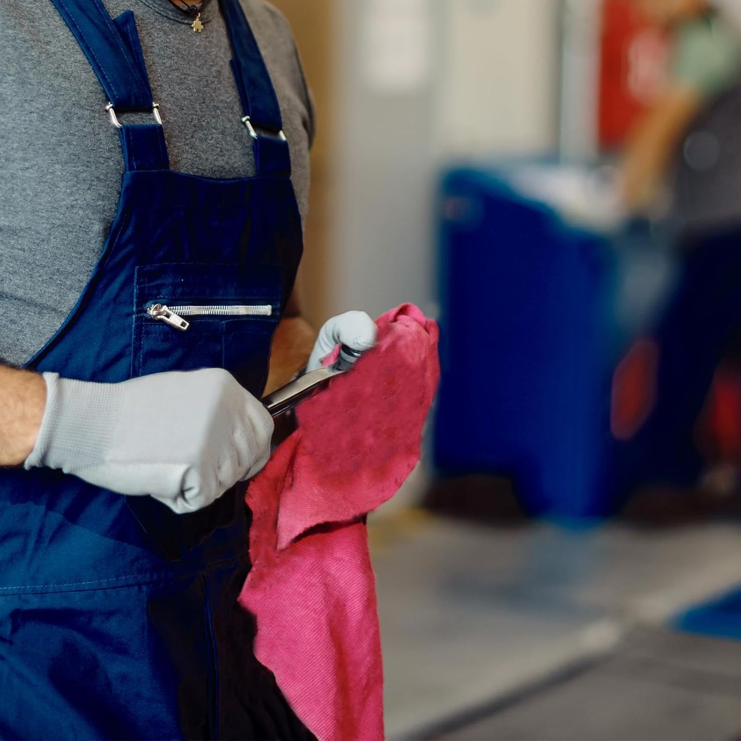 Premium Color Knit Cleaning Rags (5 lbs. Bag) – Shop Rags Bulk for Workshops, Mechanics, Painters, and Home Use, Multipurpose Cotton T-Shirt Rags