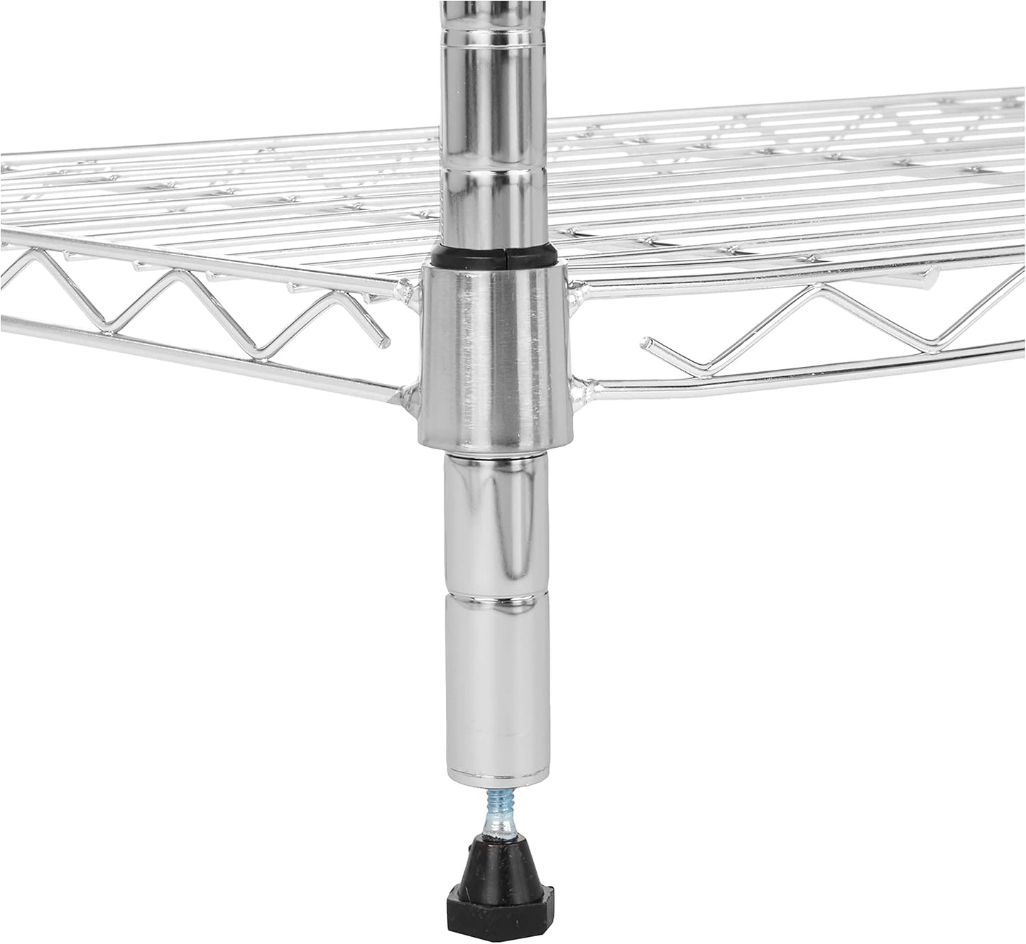 Amazon Basics 4-Shelf Adjustable Heavy Duty Steel Wire Rack Storage Shelving Organizer for Kitchen, Garage, 36" L x 14" W x 54" H, Chrome Silver