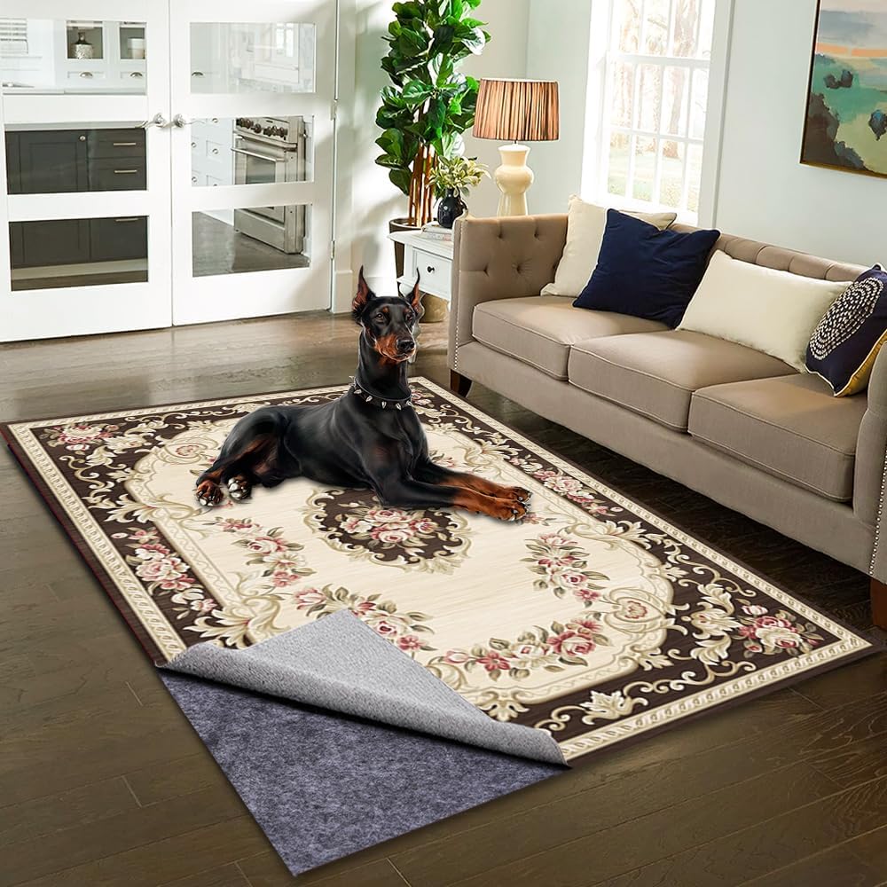 100% Waterproof Non-Slip 1/4” Extra Thick 4x6 ft Rug Pad for Large Area Rugs Durable Felt Floor Protection pad for All Floors, Suitable for Cutting. Rug Pads Keep Rugs in Place and Provide Cushioning