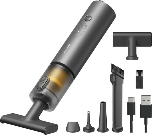 HOTO Handheld Car Vacuum Cleaner Cordless, 4-in-1 Portable Mini Vacuum with 20000Pa Strong Suction, Electric Compressed Air Duster Blower for Car, Desk, Computer, Keyboard, Home, Office Cleaning