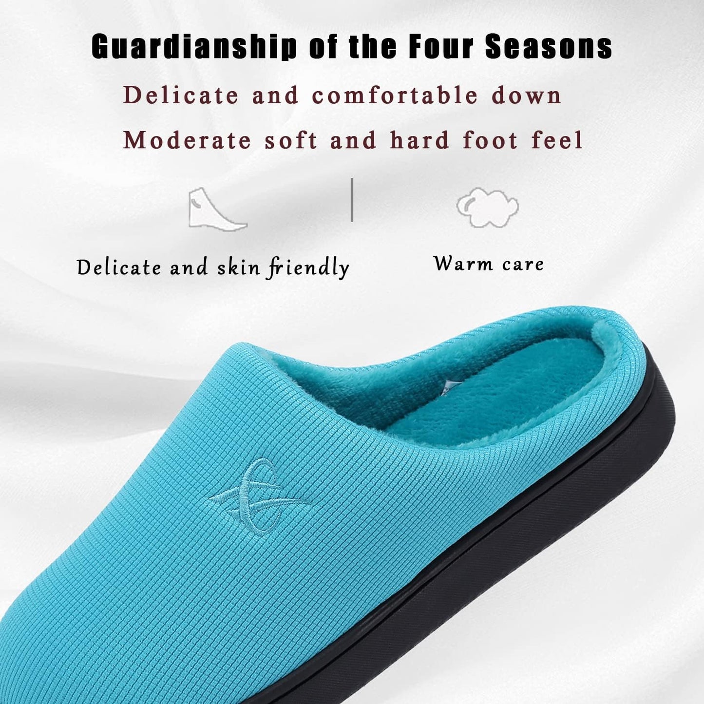 Memory Foam Slippers for Women's and Men's Casual House Shoes