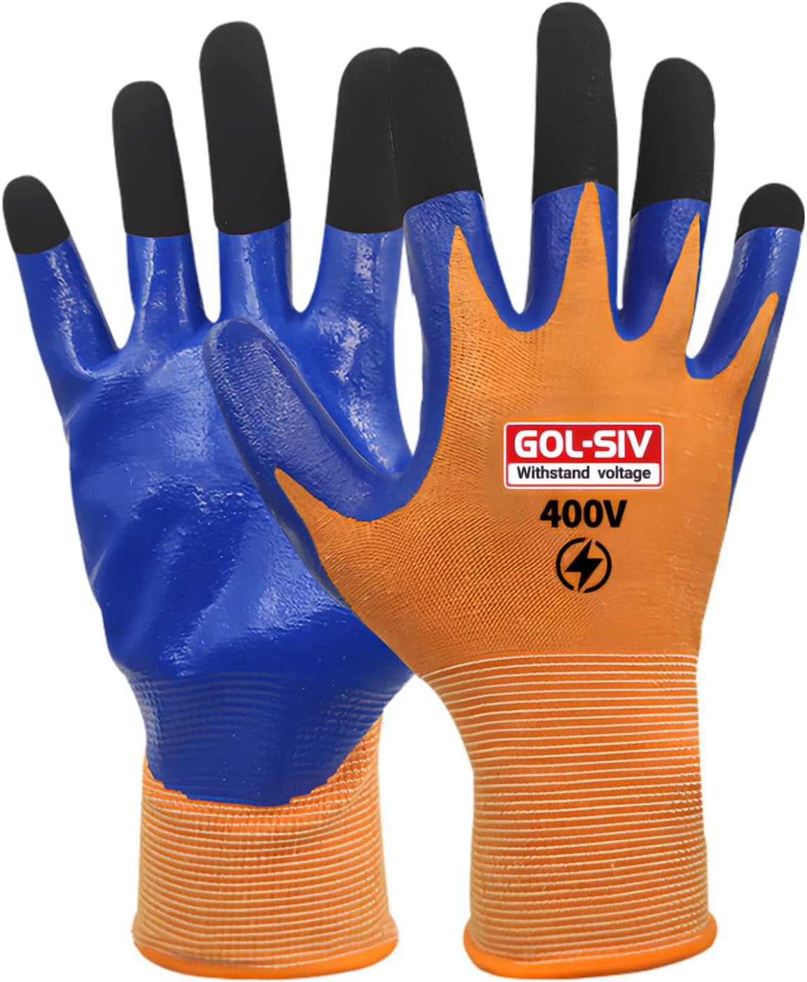 400V Electrical Glove For Men XL - Arc Resistant,Flame Retardant,Low Voltage Insulated Gloves,Safety Electrician Gloves,Rubber Non Slip