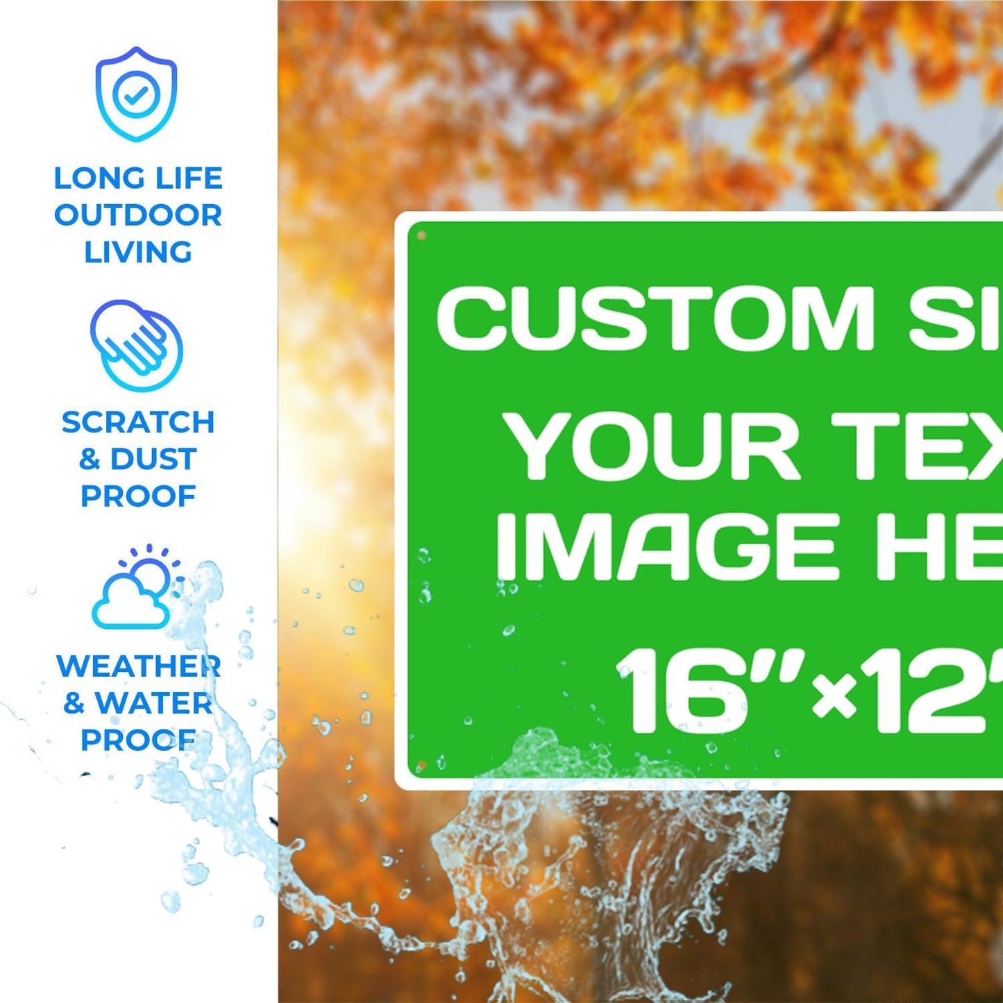 custom metal sign,Aluminum Weatherproof Metal Sign Multiple Sizes Custom Personalized Text And picture Here,hazard sign,garden sign,custom door sign,Customised business signs