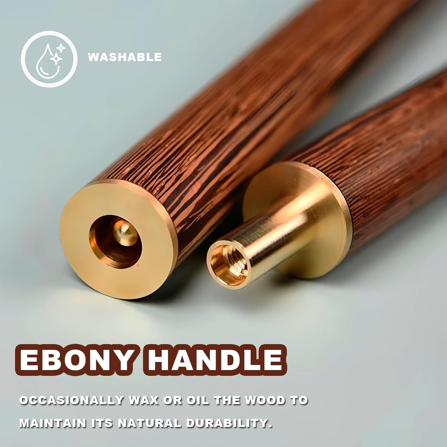 Wood Angle Broom – 44.8” Wooden Handle Compact Brooms for Indoor Kitchen – Soft PP Bristles, Durable Sweeping Broom