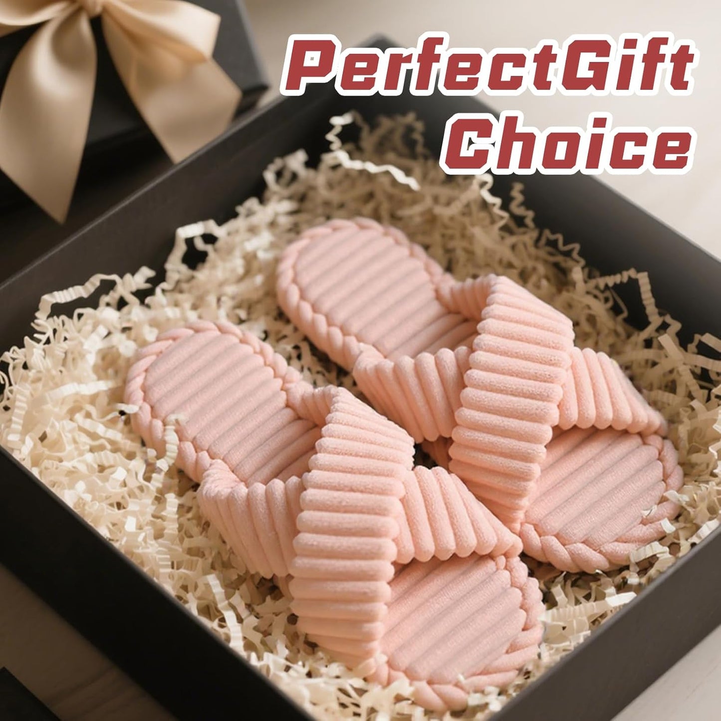 ZOORON Women's Cozy Slippers Crossbands & Durable Foam - Soft Plush Lined Non-Slip Indoor Outdoor Open Toe Shoes Trendy Gift