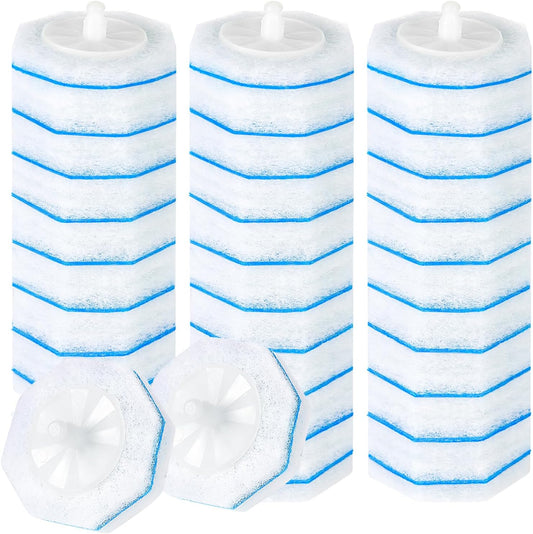 30 Count Toilet Brush Refills Disposable Bowl Cleaners Compatible with Most Toilet Brushes