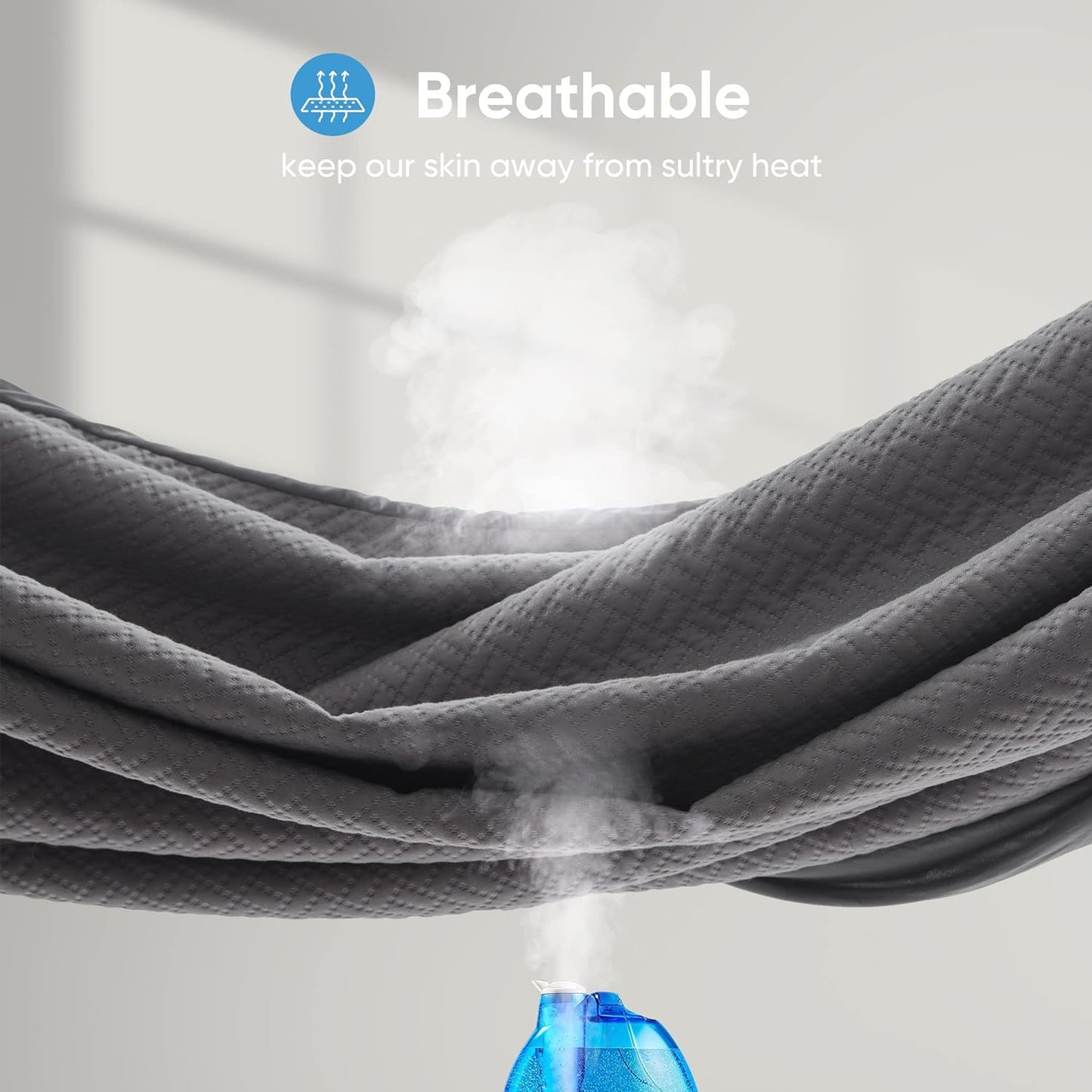 Hanherry 100% Waterproof Full Size Mattress Protector, Grey, Rayon Made from Bamboo, 3D Air Fabric, Cooling, 16 inch Deep Pocket, Noiseless