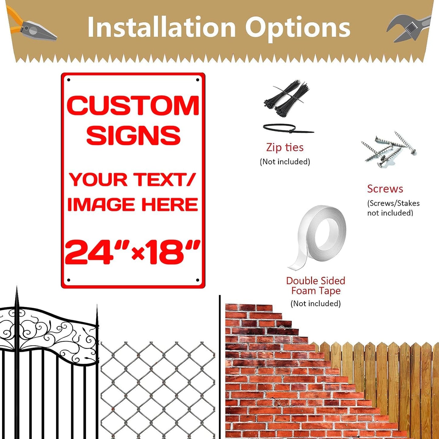 Personalized signs,Aluminum Weatherproof Metal Sign,Optional reflective, double-sided,Custom Personalized Text And picture Here,for garden, door,business,Street