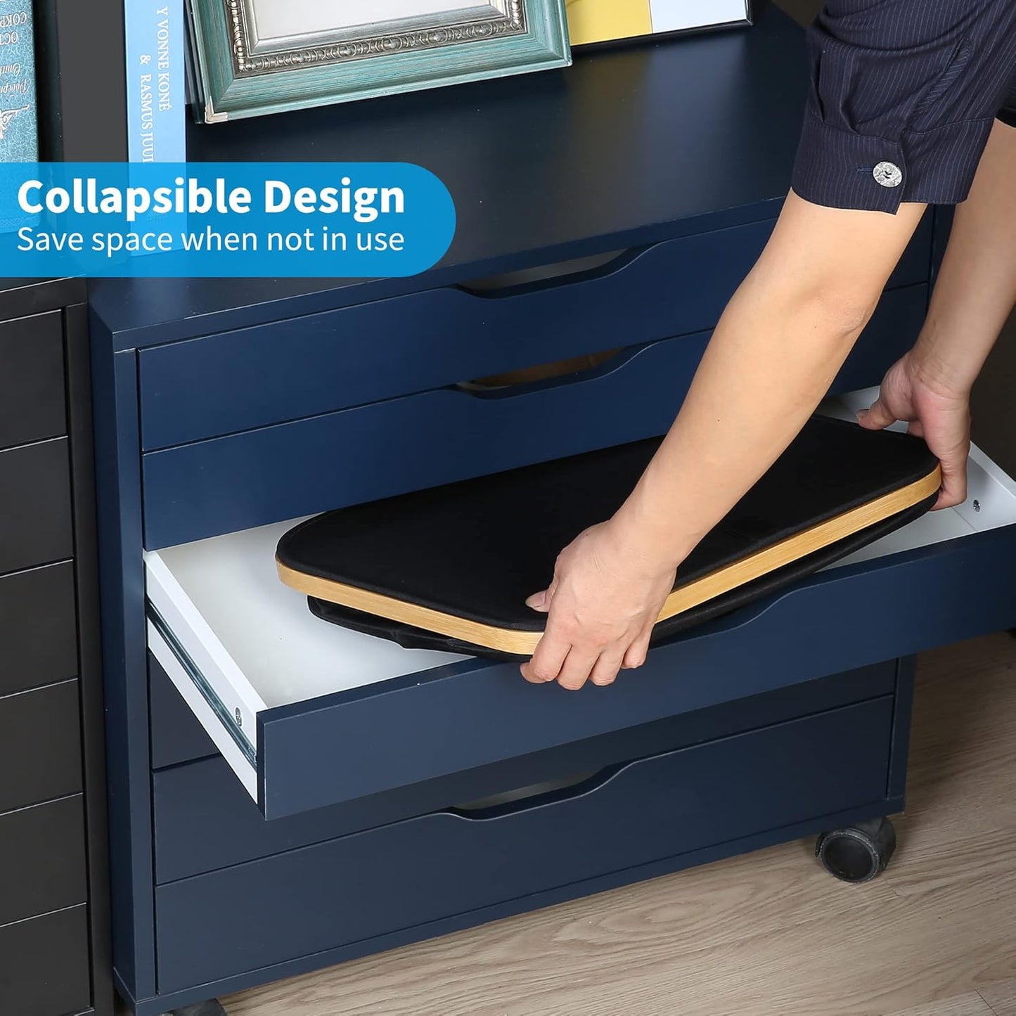 100L Laundry Basket with Lid and Net Bag, Tall Laundry Hamper with Bamboo Handles, Aesthetic Dirty Clothes Bin for Laundry Room, Bathroom, Bedroom and Dorm, Black