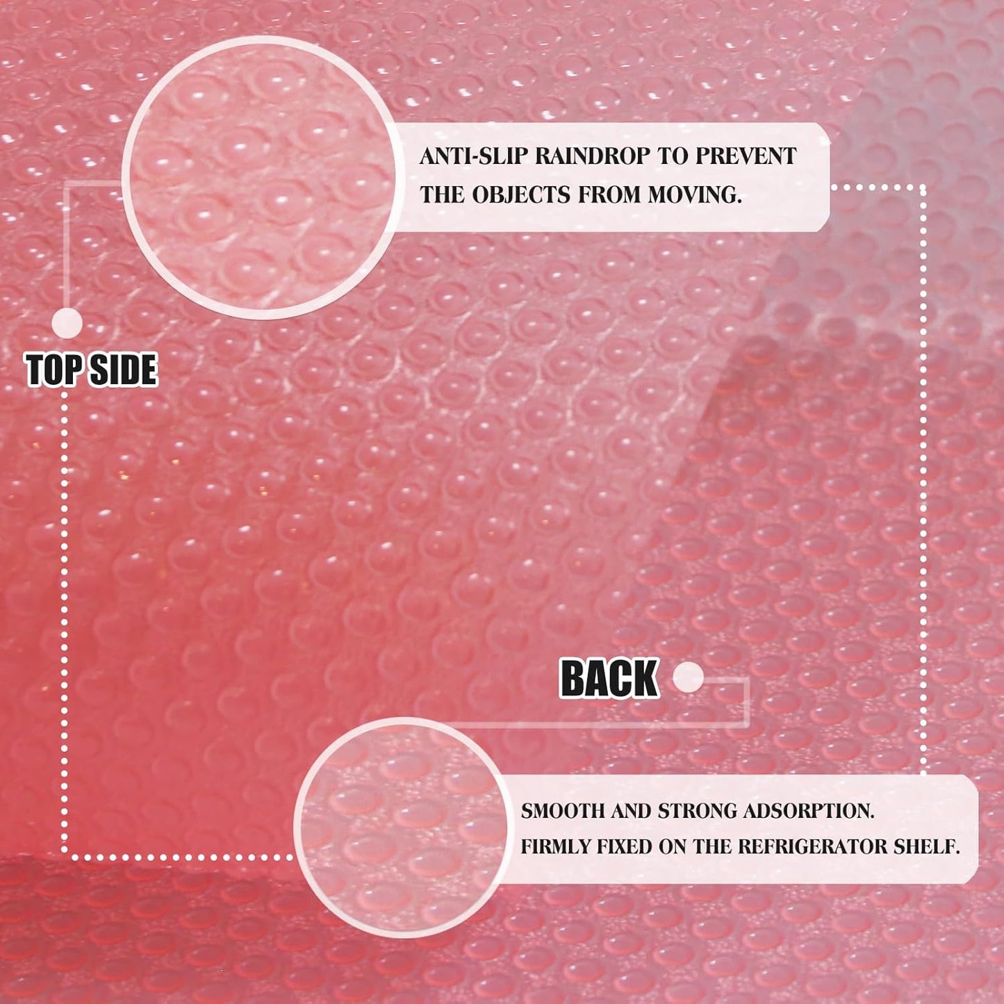 10Pcs Refrigerator Liners, Washable Fridge Liner Shelf Mats Refrigerator Pads for Cupboard Cabinet Drawer Home Kitchen Accessories Organization (Pink)