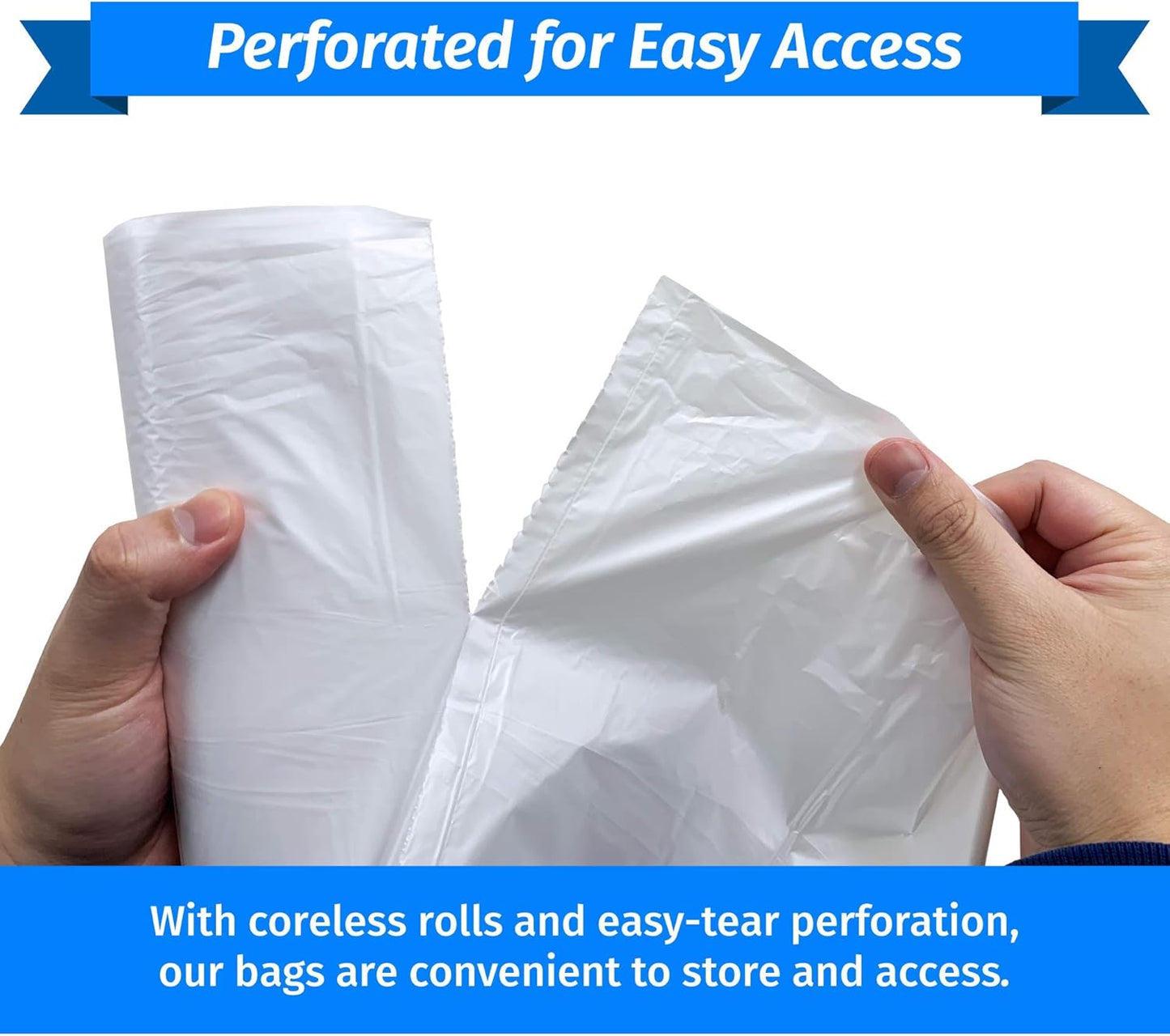 Reli. SuperValue 65 Gallon Trash Bags | 60 Count | Made in USA | Heavy Duty | Clear Multi-Use Garbage Bags