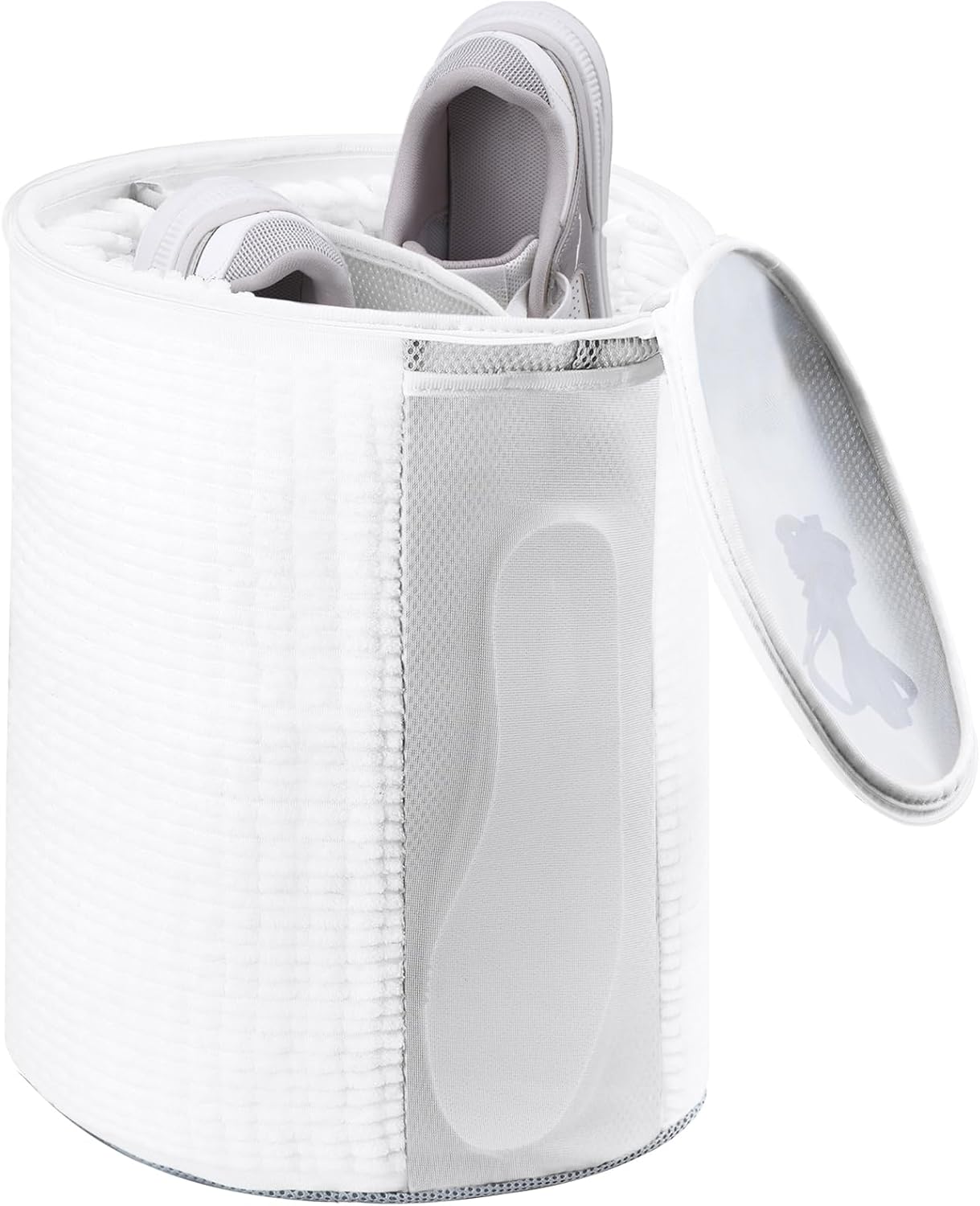 Large Shoe Bag for Washing Machine, Two-Zone Design, 2 Mesh Pockets, One-Step Wash for Complete Cleaning, Durable Invisible Zipper Sneaker Laundry Bag Home Dorm Essentials 9.45" x 13.8"
