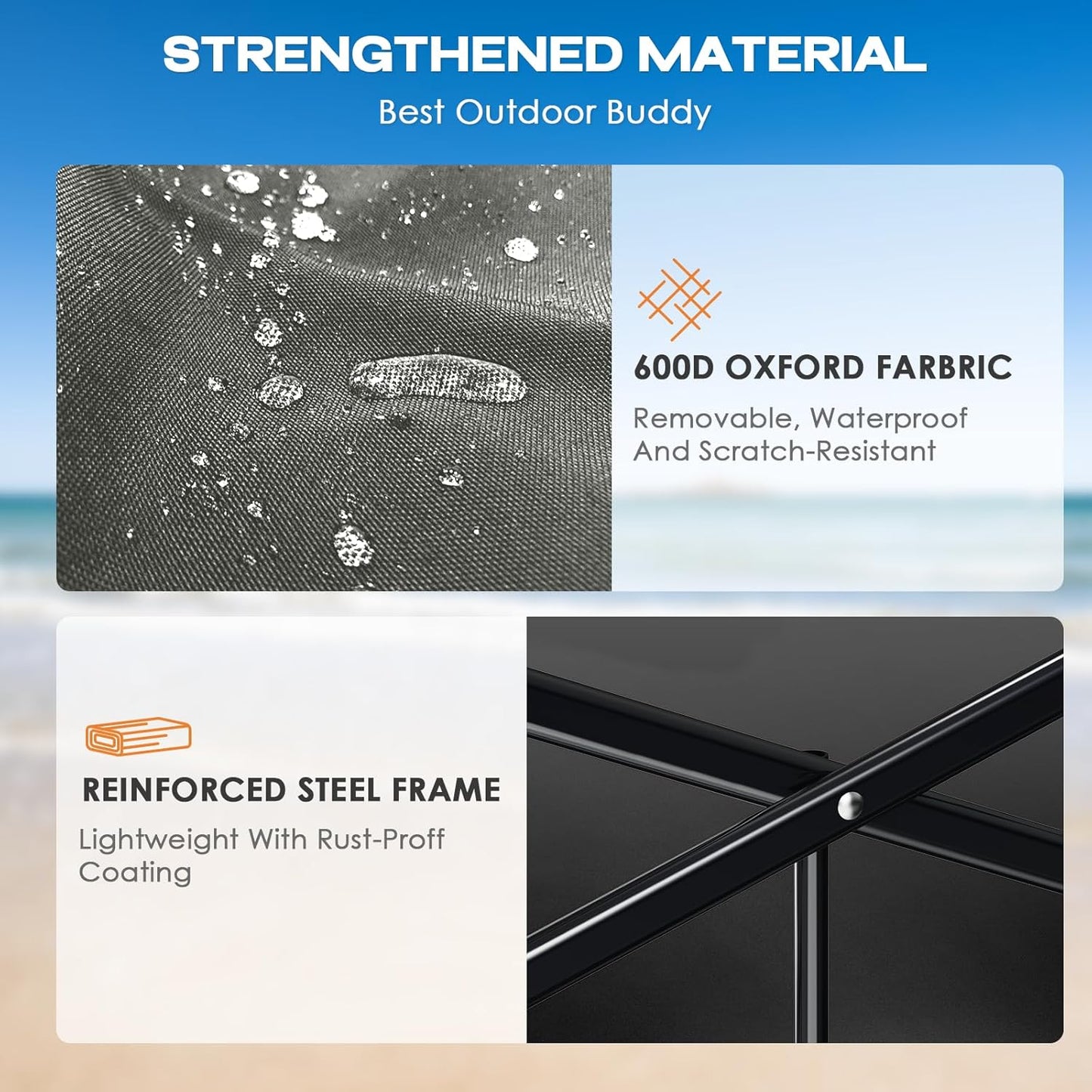 Collapsible Wagon Cart Heavy Duty Foldable, Folding Beach Wagon with Big Wheels for Sand, Utility Grocery Cart with Side Pocket and Brakes for Camping Sports Outdoor Activities, Grey