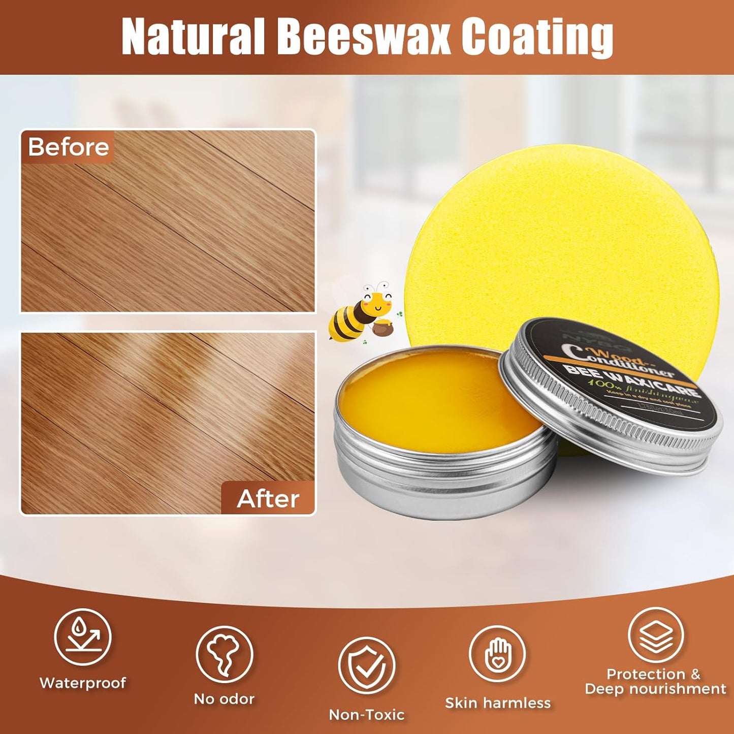 Wood Furniture Repair Kit- Set of 41 Laminate Vinyl Floor Repair Kit Wood Fillers,Floor Scratch Repair, Touch Up Markers, Restore Hardwood Scratches, Cracks, Hole for Floor, Table, Door, Cabinet