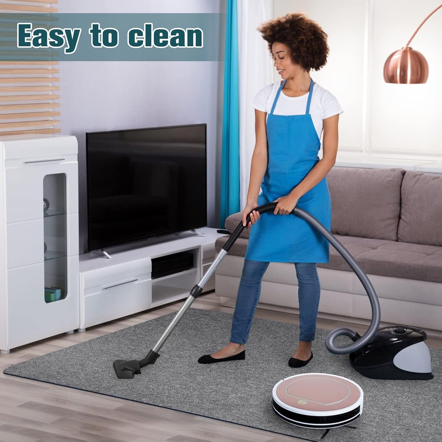 Placoot Desk Chair Mat for Hardwood Floor & Tile 55"x35" Office Chair Mat for Rolling Chairs Large Anti-Slip-Recyclable Material Computer Chair Mat Rug for Office/Home