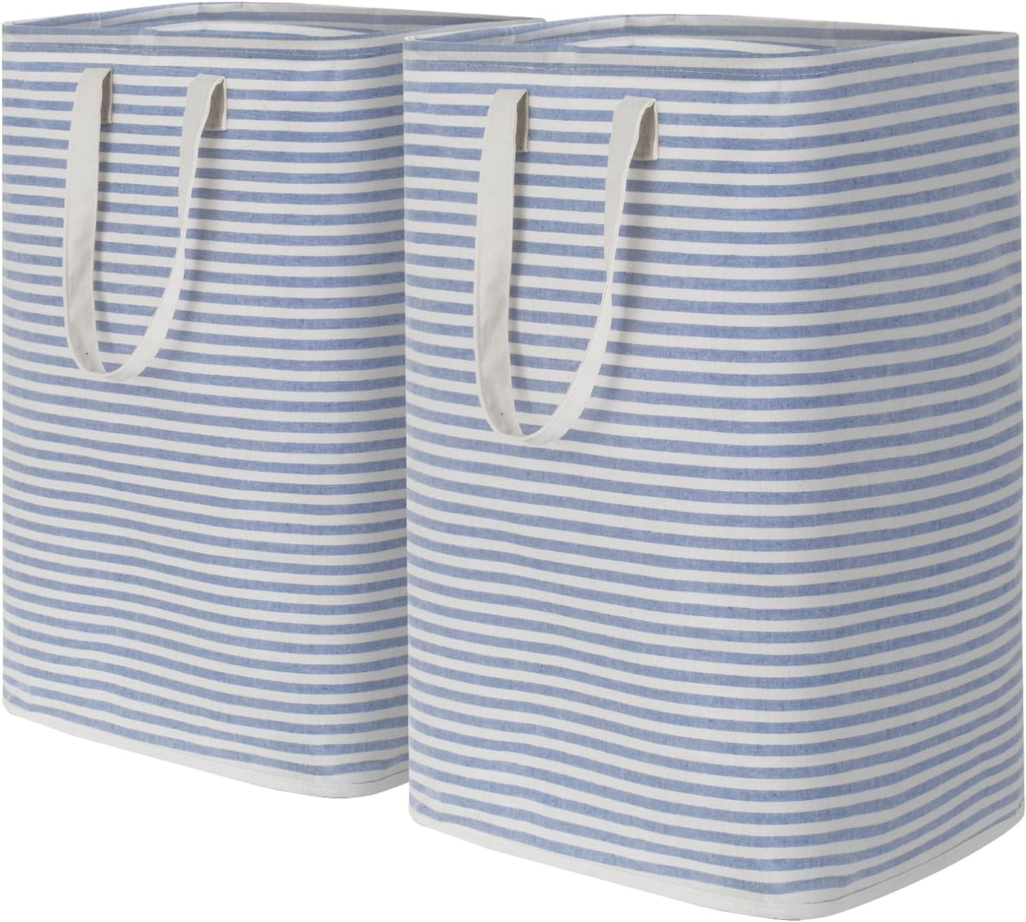 Lifewit 2 Pack Laundry Hamper Large Collapsible Laundry Baskets, Freestanding Waterproof Clothes Hamper with Easy Carry Handles in Laundry Room Bedroom Bathroom College Dorm for Adults, Blue, 2 x 80L